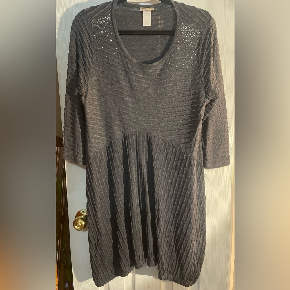 Studio Gem Tunic Sz Grey L